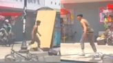 VIDEO: Sujeto baja de su bicicleta y roba cartera de hombre que había sido baleado en Tijuana