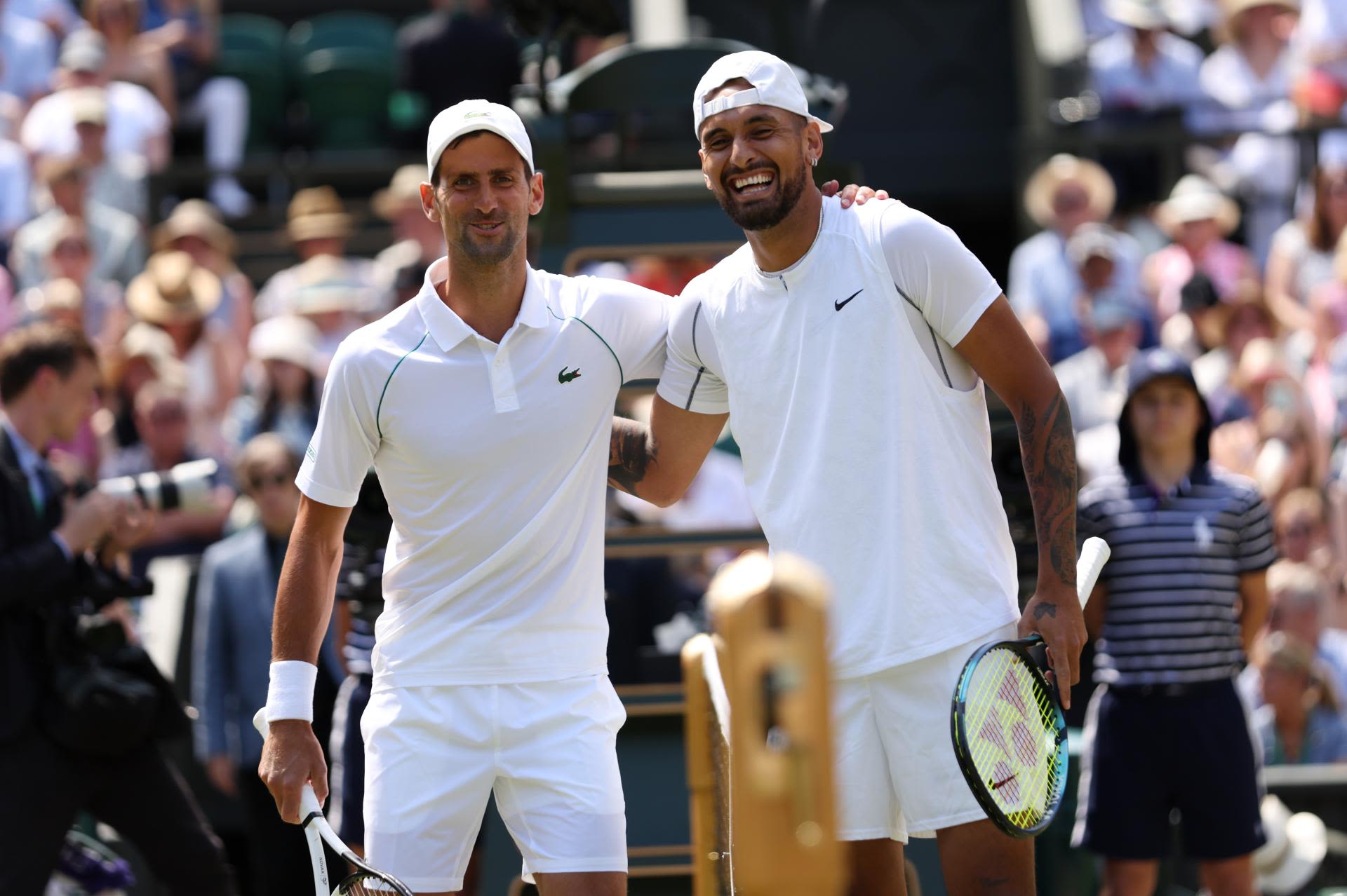 Nick Kyrgios tells Novak Djokovic to grab some beers and chill after Wimbledon final