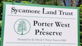 Hiking the mowed trails of Porter West Preserve in Monroe County