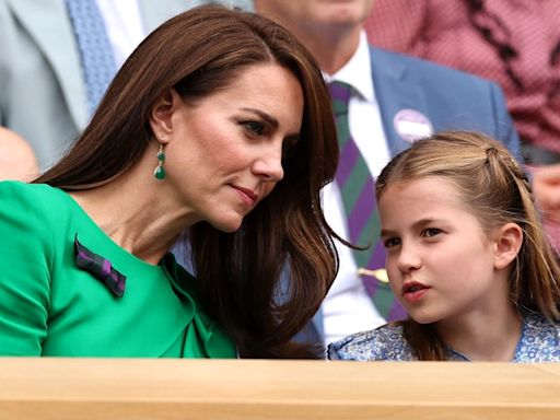 Princess Charlotte and Princess Kate twin in identical hairstyles and lowkey outfits