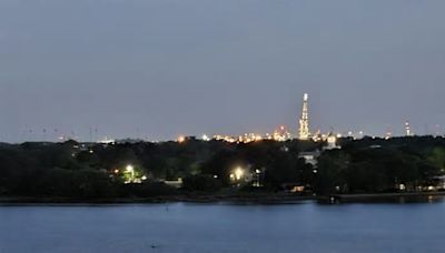 What's up with the Eiffel Tower-looking structure in Norfolk?