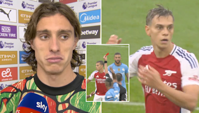 Riccardo Calafiori breaks Arsenal’s dressing room silence on controversial Leandro Trossard red card