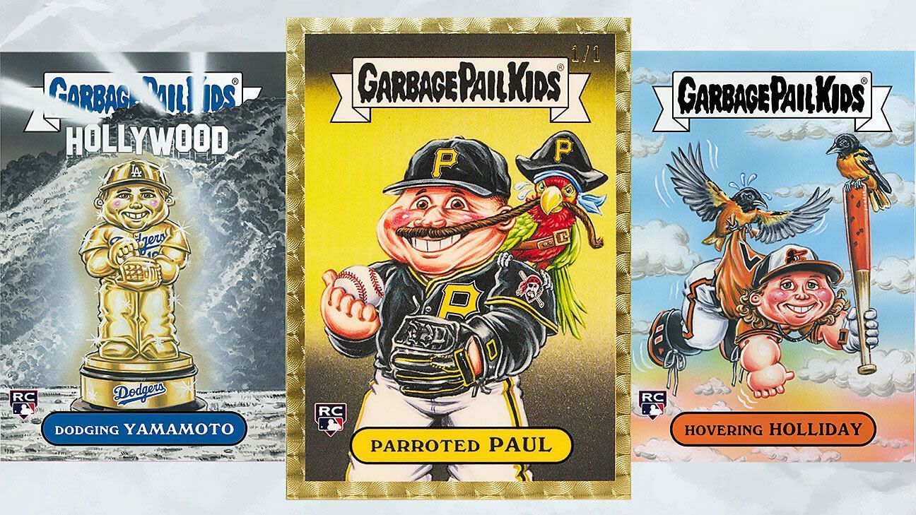 MLB stars featured as Garbage Pail Kids in limited edition trading cards