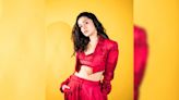 Shraddha Kapoor Made It Rain Red In A Rouge Pantsuit With A Cropped Blazer And Bralette