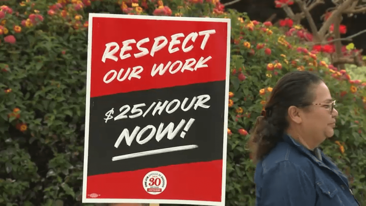 San Diego hospitality, service workers rally for $25 minimum wage