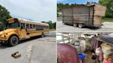 Animals 'used for beastiality' among dozens rescued from dilapidated school bus in Pennsylvania: SPCA
