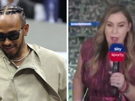 Sky Sports pundit screams and loses her mind as Lewis Hamilton attends US Open