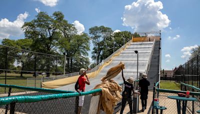 Belle Isle's beloved, iconic and briefly infamous giant slide to gain new, softer landing