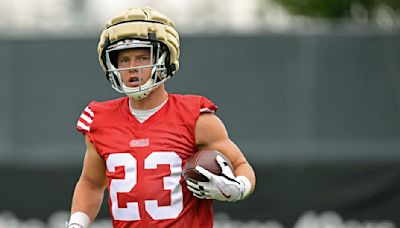 49ers star RB Christian McCaffrey misses Jets game with calf, Achilles injury