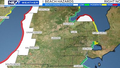 Dangerous swimming conditions forecasted for Lake Michigan, Lake Huron Sunday