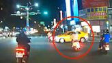 計程車闖紅燈擦撞騎士 網怒轟應該吊銷駕照