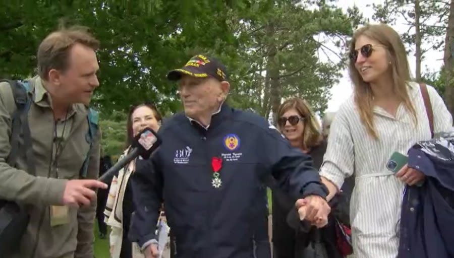 World’s leaders thank surviving D-Day warriors in French ceremony on Omaha Beach