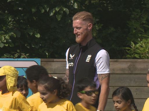 England cricketer Ben Stokes goes back to school to teach PE class | ITV News