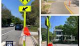 South Kingstown police install crosswalk flags to remind drivers to yield to pedestrians