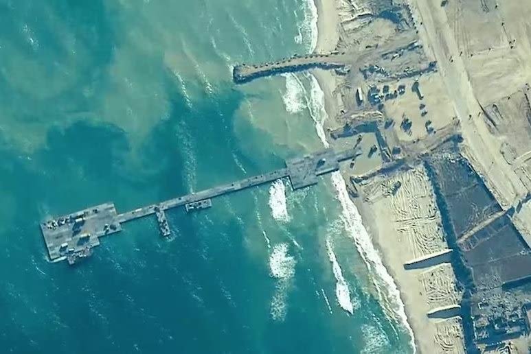 CENTCOM: Gaza aid pier restored following stormy seas damage