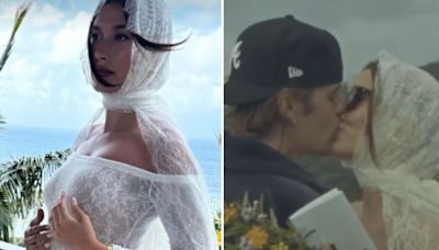 Grávida de Justin Bieber, Hailey Bieber exibe barriguinha saliente em nova foto