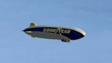 Goodyear Blimp seen cruising over the Victor Valley