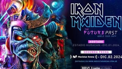 Iron Maiden agotó el primer show y anunció una nueva fecha en Buenos Aires: precios y localidades