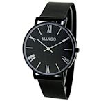 MANGO 絃樂獨奏時尚米蘭手錶(MA6715L-BK)-37mm
