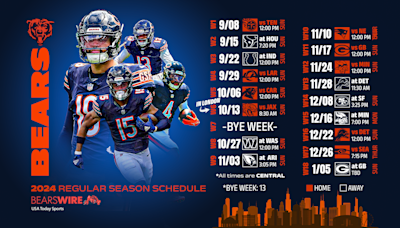 Get your downloadable 2024 Bears schedule wallpapers