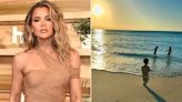 Khloé Kardashian Spends Sunset at the Beach with Her Kids True, 5, and Tatum, 1