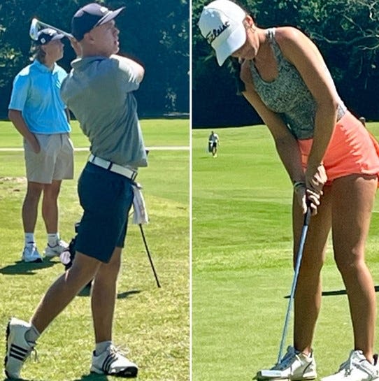 Carter Stroup, 2021 Schooldays champion, in match play semifinals; Gabby Diaz in final