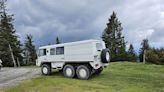 Watch a Pinzgauer Military 6x6 Bang and Bounce Down Schöckl Mountain