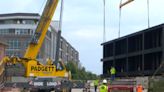 Installation begins for new floodwall in Clarksville