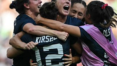 The U.S. women’s rugby sevens team achieves a first — an Olympic medal