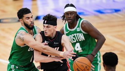 Miami Heat stun Boston Celtics, Thunder thrash Pelicans in NBA playoffs