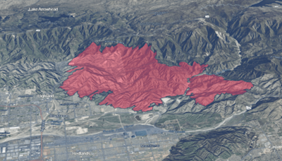 3D map offers a unique view of California’s Line Fire