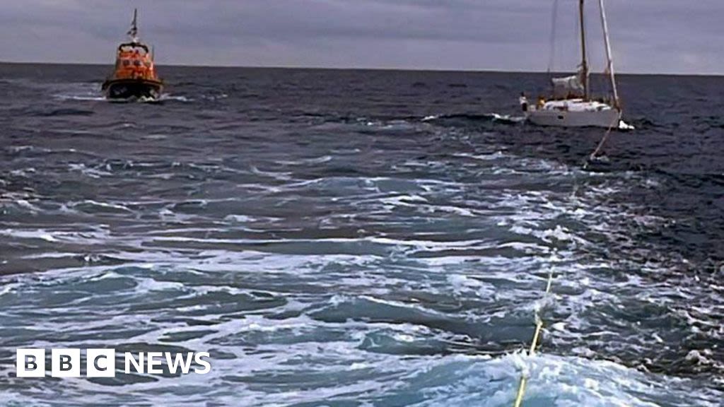 RNLI rescue 'risk to life' yacht off the Lizard in Cornwall