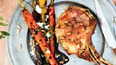 Grill up maple butter pork chops and glazed carrots for dinner