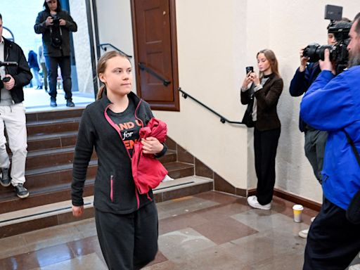 Greta Thunberg fined for blocking Swedish parliament entrance