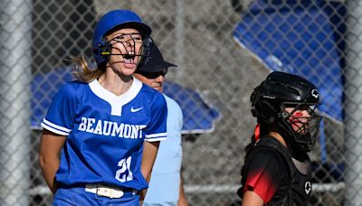 Cambria Salmon reaches strikeout milestone, helps Beaumont softball team outlast Ayala in 10 innings