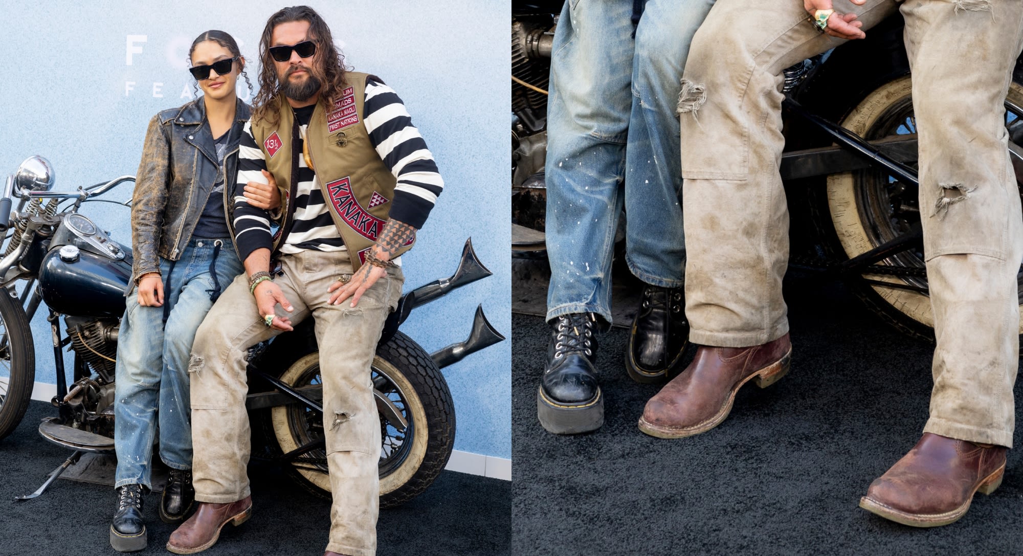 Jason Momoa and Daughter Lola Iolani Momoa Bring Edge to ‘The Bikeriders’ Premiere in Leather Boots