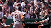 Carl Yastrzemski visited his grandson, Mike, before Thursday’s game. Then Mike hit a home run as the Giants beat the Red Sox. - The Boston Globe