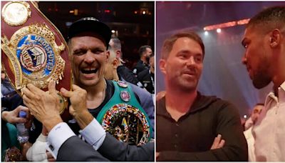 What Anthony Joshua said to Eddie Hearn immediately after Fury vs Usyk revealed