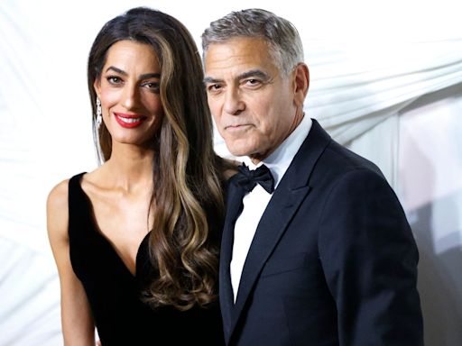 George Clooney can't stop gushing over his wife Amal Clooney, on New York red carpet