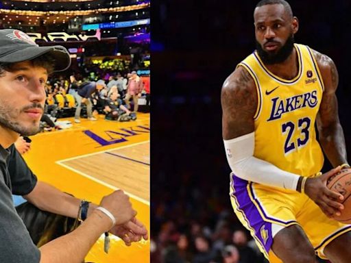 Sebastián Yatra se dejó ver con Aitana durante el partido de Los Angeles Lakers en la NBA