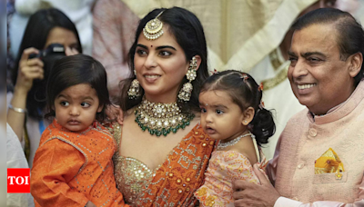 Isha Ambani's twins, Aadiya and Krishna, share a special bond with Mukesh Ambani - Times of India