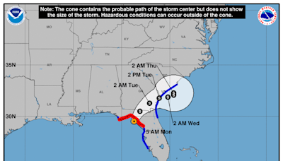 Category 1 Hurricane Debby updates from the National Hurricane Center for Monday, Aug 05