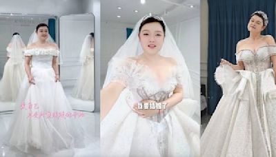 「細細粒」陳嘉佳突宣布婚訊？39歲生日前獨自影婚照：為自己穿一次婚紗