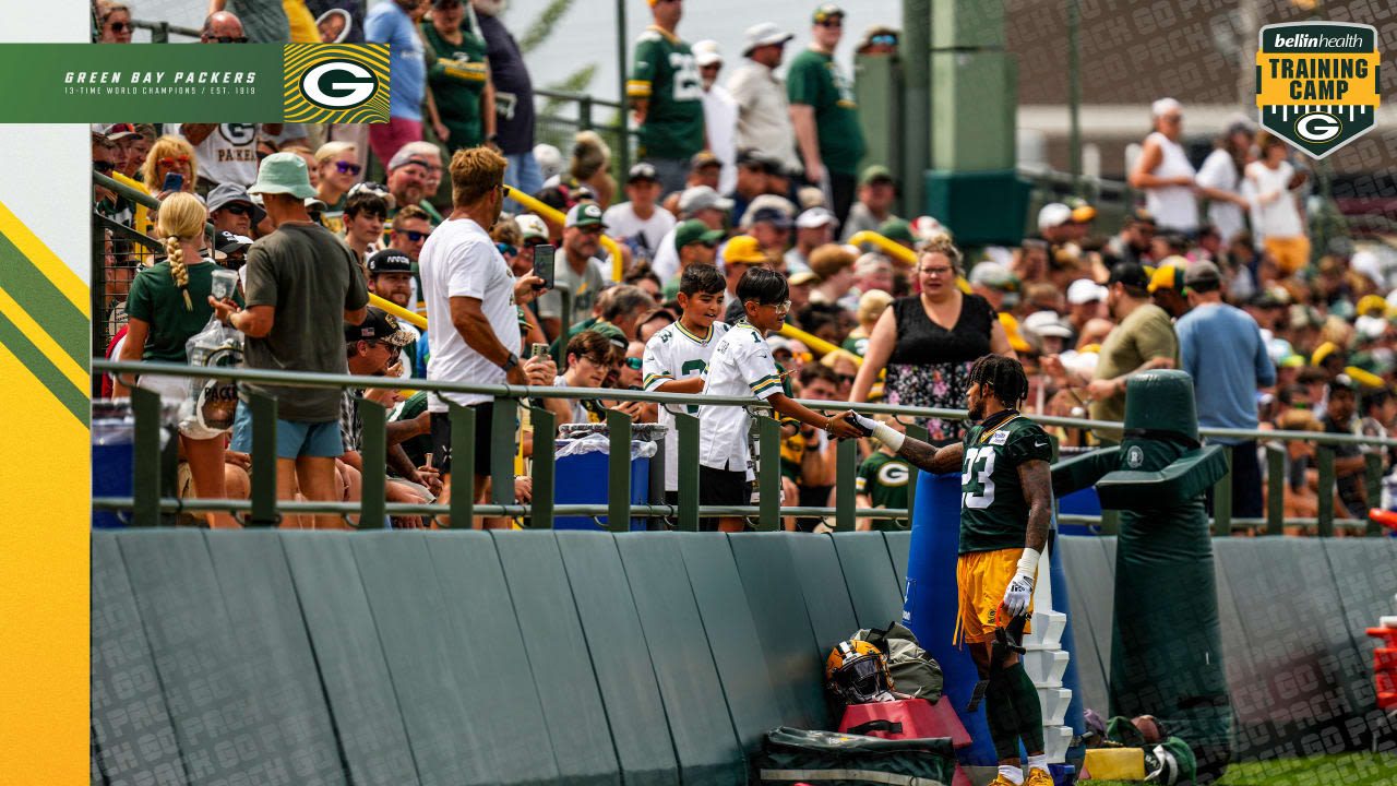 Packers training camp, presented by Bellin Health, features fan activities beginning Monday, July 22