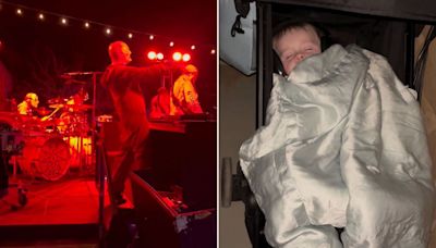 Kelly Osbourne Brings Son Sidney to His First Slipknot Concert to See Dad Perform — and He Falls Fast Asleep