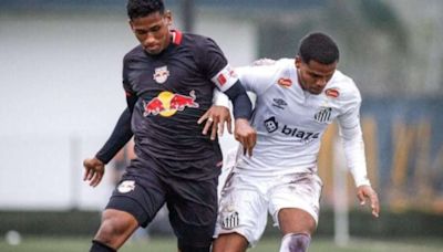 Santos marca no fim e empata com o Bragantino pelo Brasileiro Sub-20