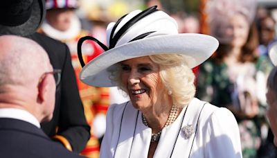Queen Camilla Honors Queen Elizabeth II With Garden Party Brooch