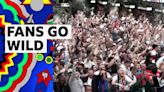 Euro 2024: Supporters at a London fan zone celebrate England’s win over Switzerland