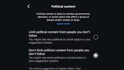 A Meta ‘error’ broke the political content filter on Threads and Instagram