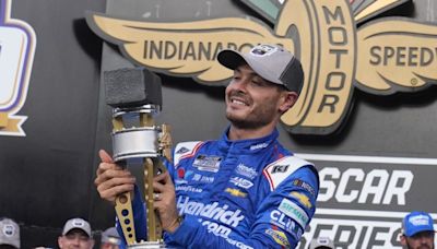 Kyle Larson races to his 1st Brickyard 400 victory